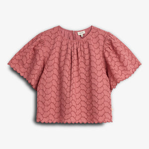 Bluse m. Sommerfuglebroderi - Tween - Blush | 100435 Karla