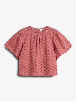 Bluse m. Sommerfuglebroderi - Tween - Blush | 100435 Karla