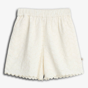 Shorts m. Sommerfuglebroderi - Tween - Off White | 100436 Karla