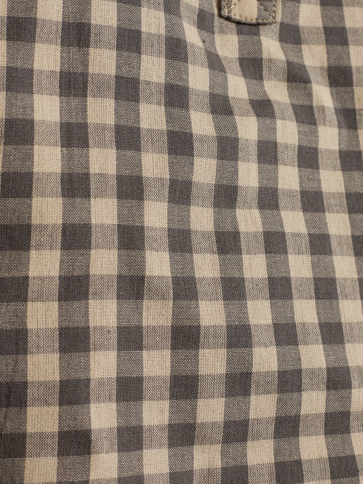 Gingham-skjorte i bomuld - Little - Grey/Beige