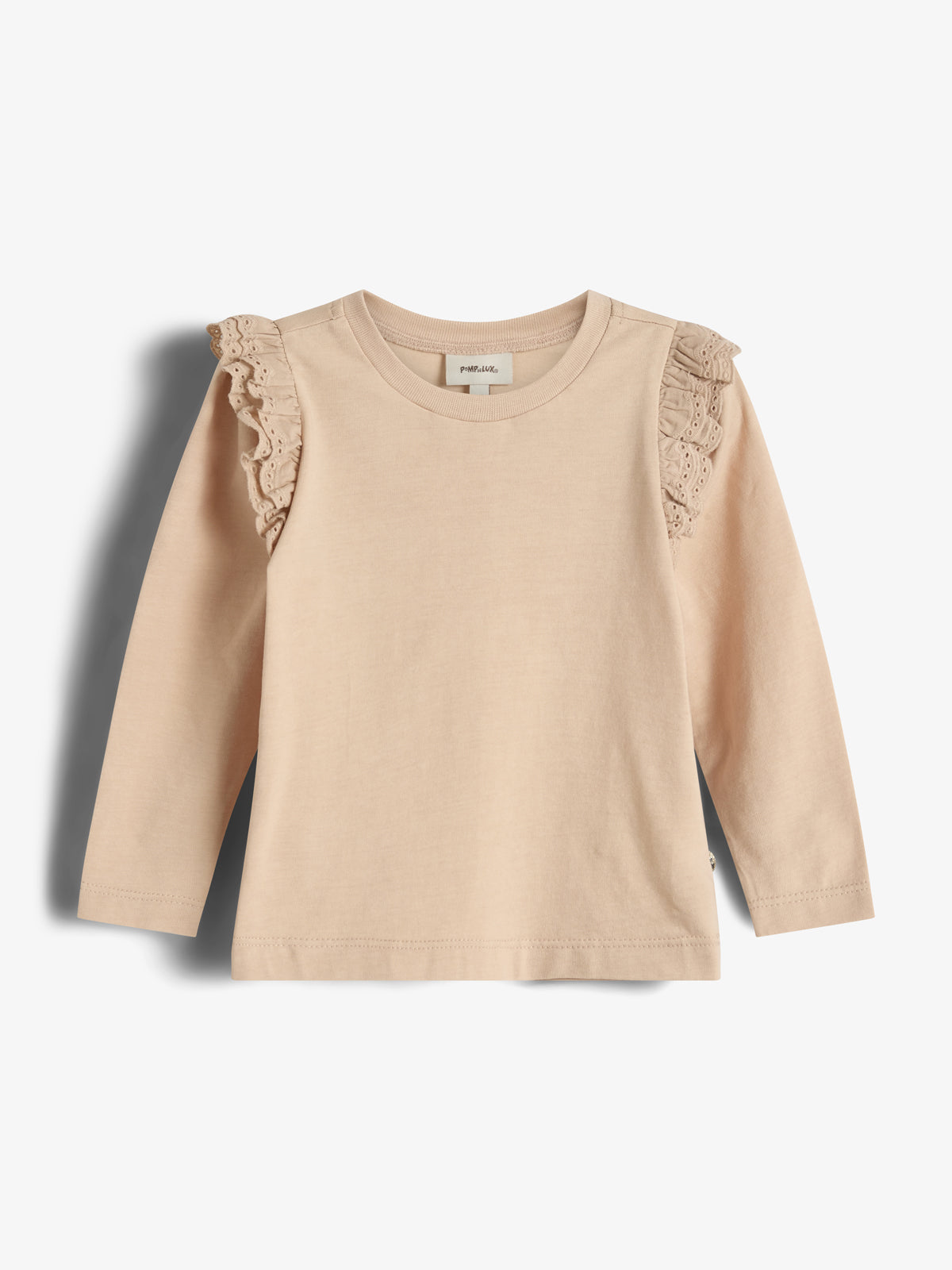 Jerseybluse med flæseærmer - Little - Moonlight