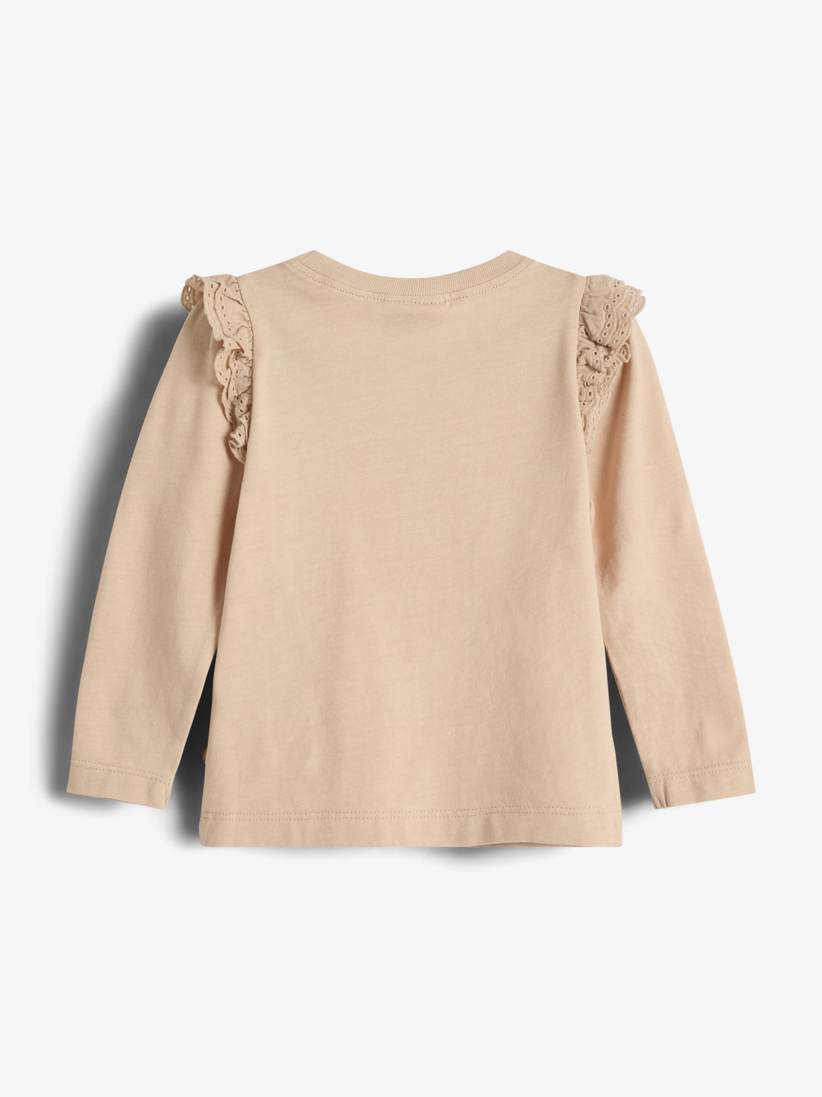 Jerseybluse med flæseærmer - Little - Moonlight