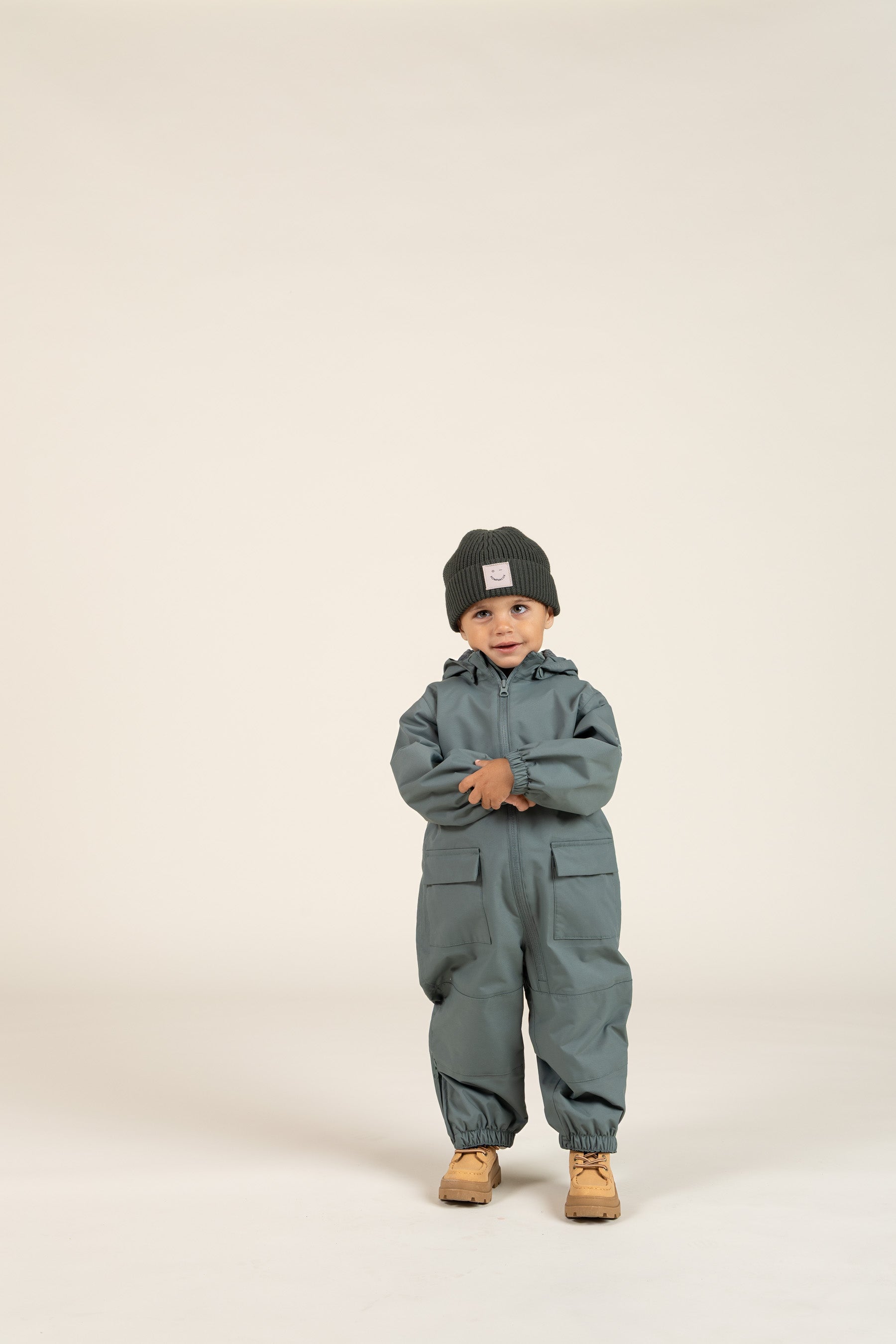 Ribbet strikhue - Kids - Dark Green