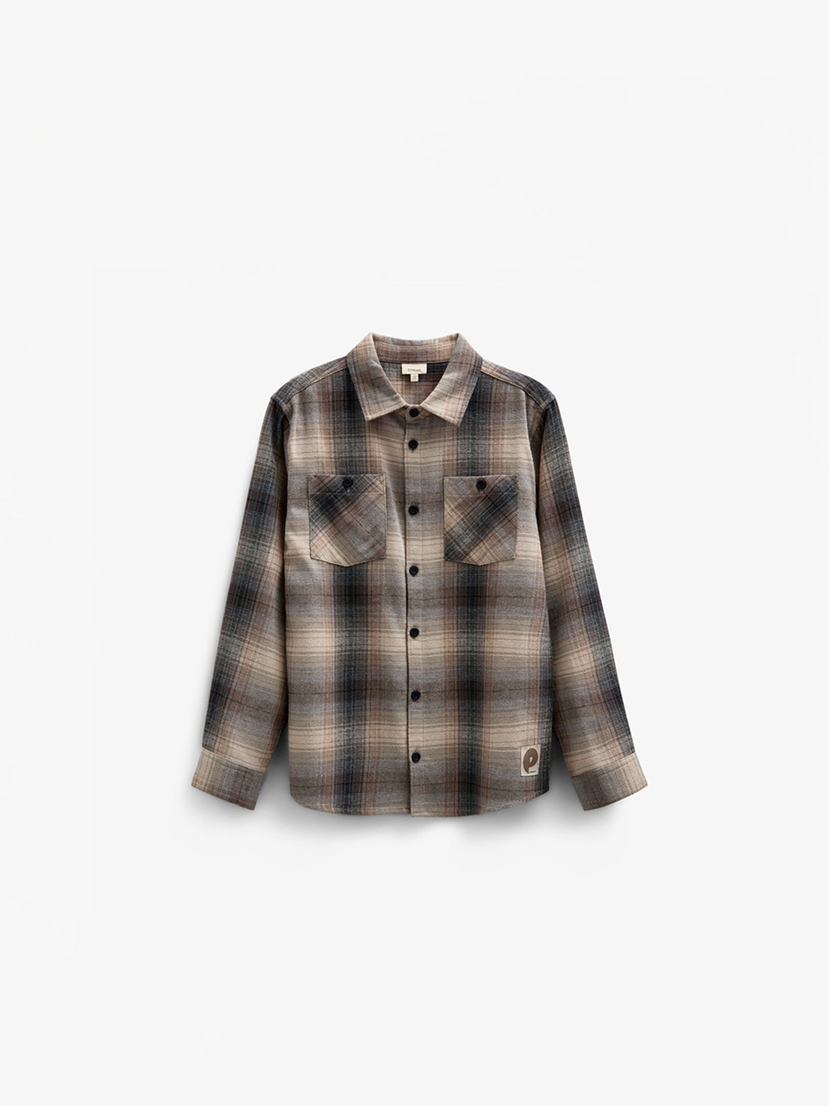 Ternet flannelskjorte - Tween - Brown Navy Check | 100527 Henry