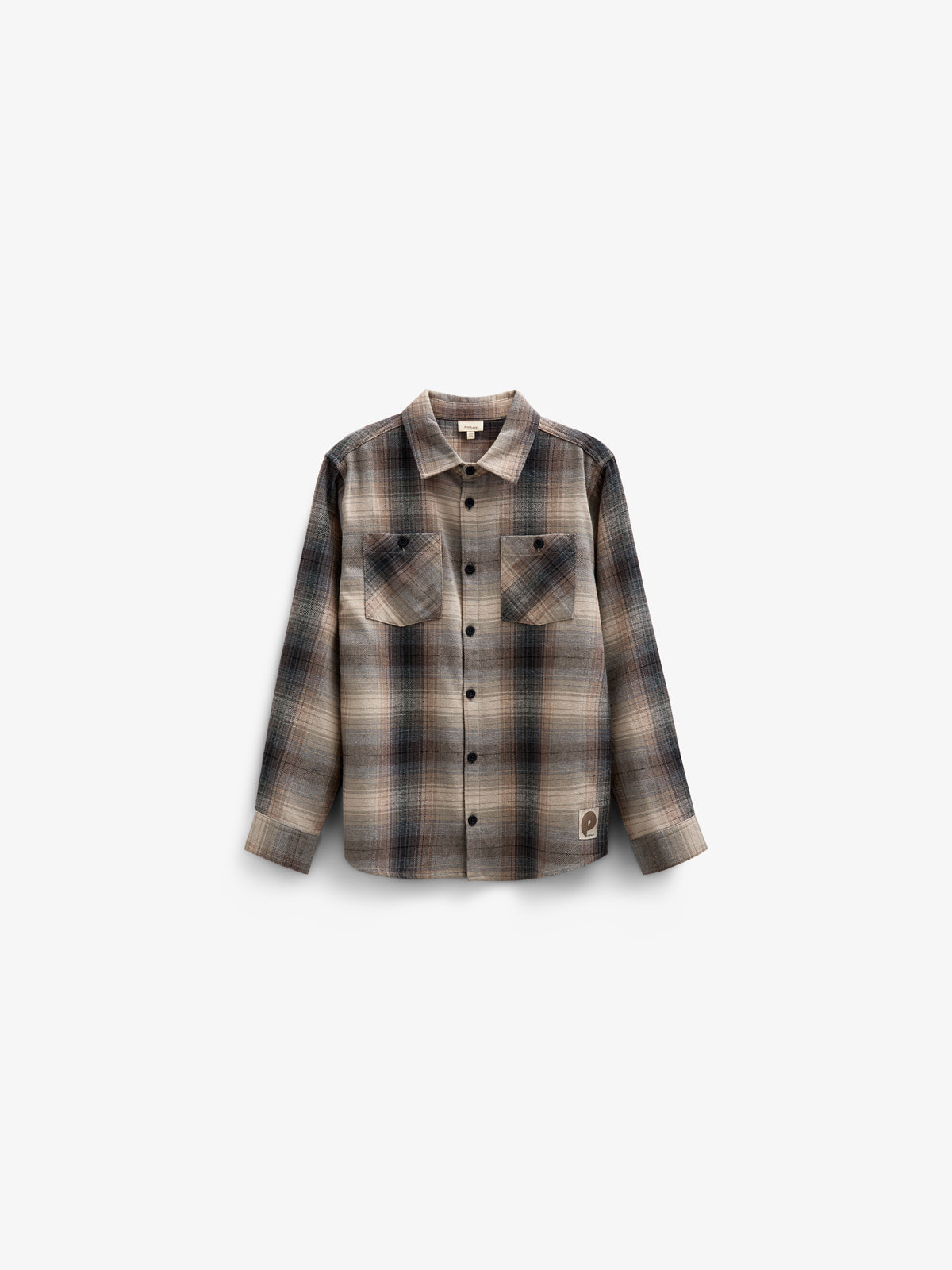 Ternet flannelskjorte - Tween - Brown Navy Check | 100527 Henry