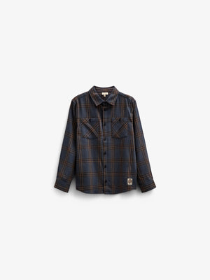 Ternet flannelskjorte - Tween - Navy Check | 100528 Henry