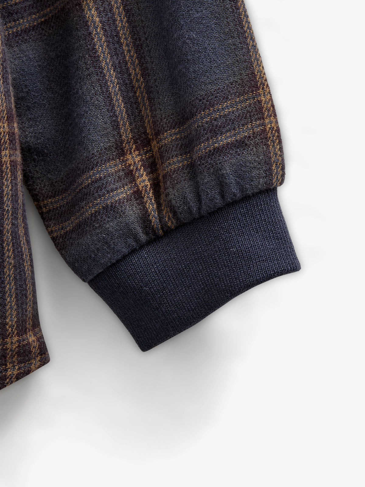 Ternet flannelskjorte med rib manchet - Kids - Navy Check | 100530 Henry