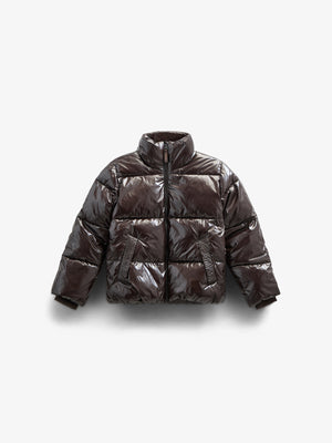 Shinny Pufferjakke - Tween - Chocolate | 100532 Violet