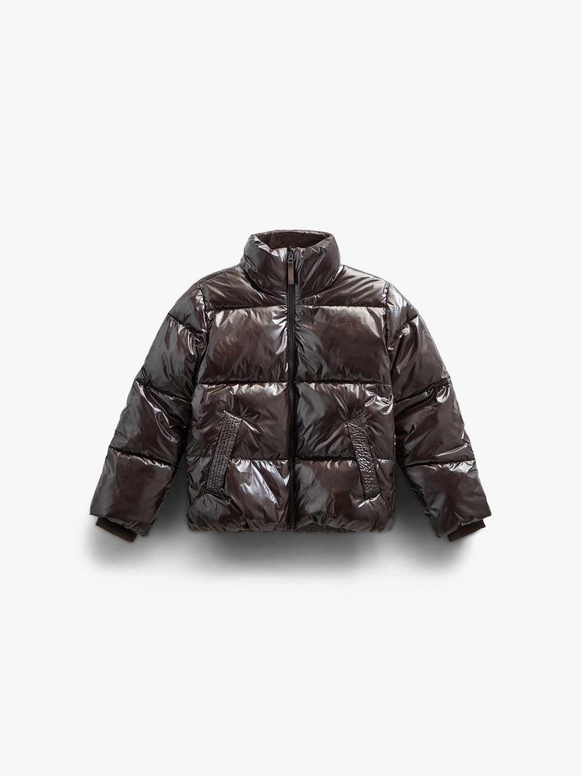 Shinny Pufferjakke - Tween - Chocolate | 100532 Violet