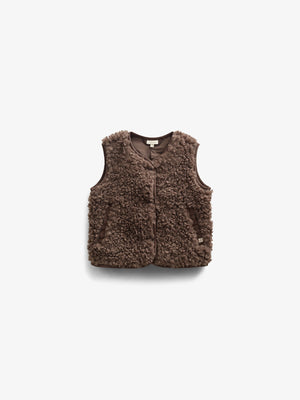 Vest i imiteret pels - Kids - Chocolate | 100552 Ellie