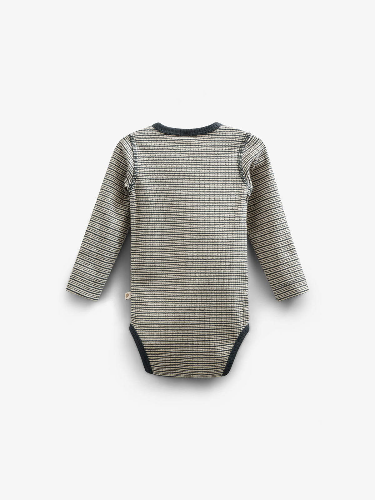 Langærmet Body i Bomuldsrib - Kids - Forest Green Stripe | 100558 Manson