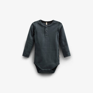 Langærmet Body i Bomuldsrib - Kids - Forest Green | 100560 Manson