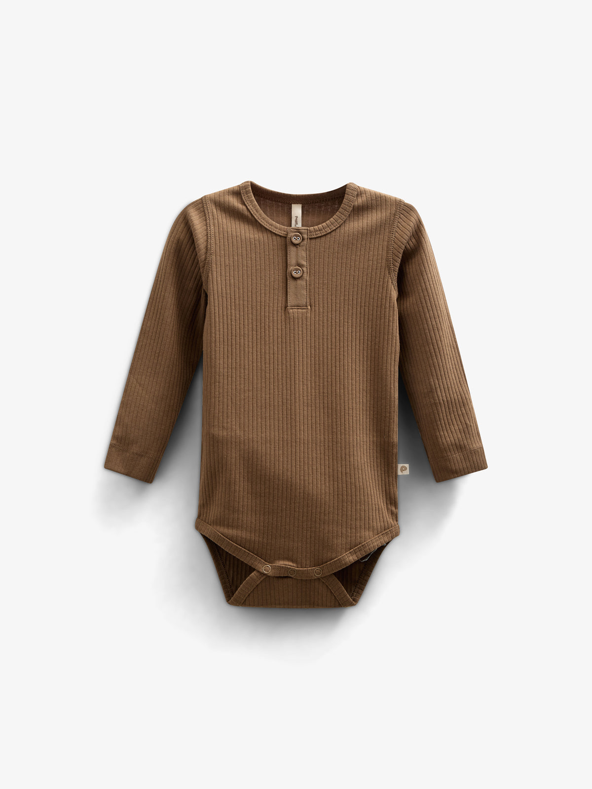 Langærmet Body i Bomuldsrib - Kids - Coffee | 100561 Manson