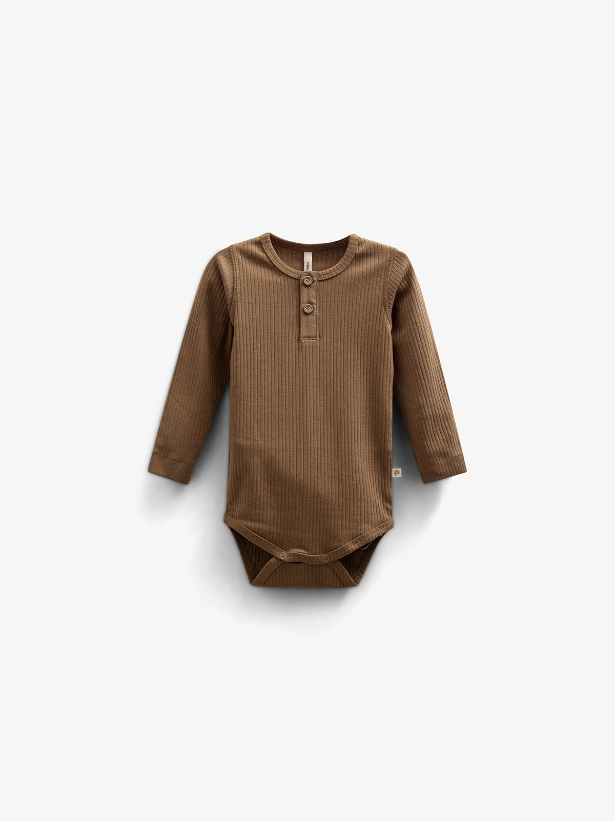 Langærmet Body i Bomuldsrib - Kids - Coffee | 100561 Manson