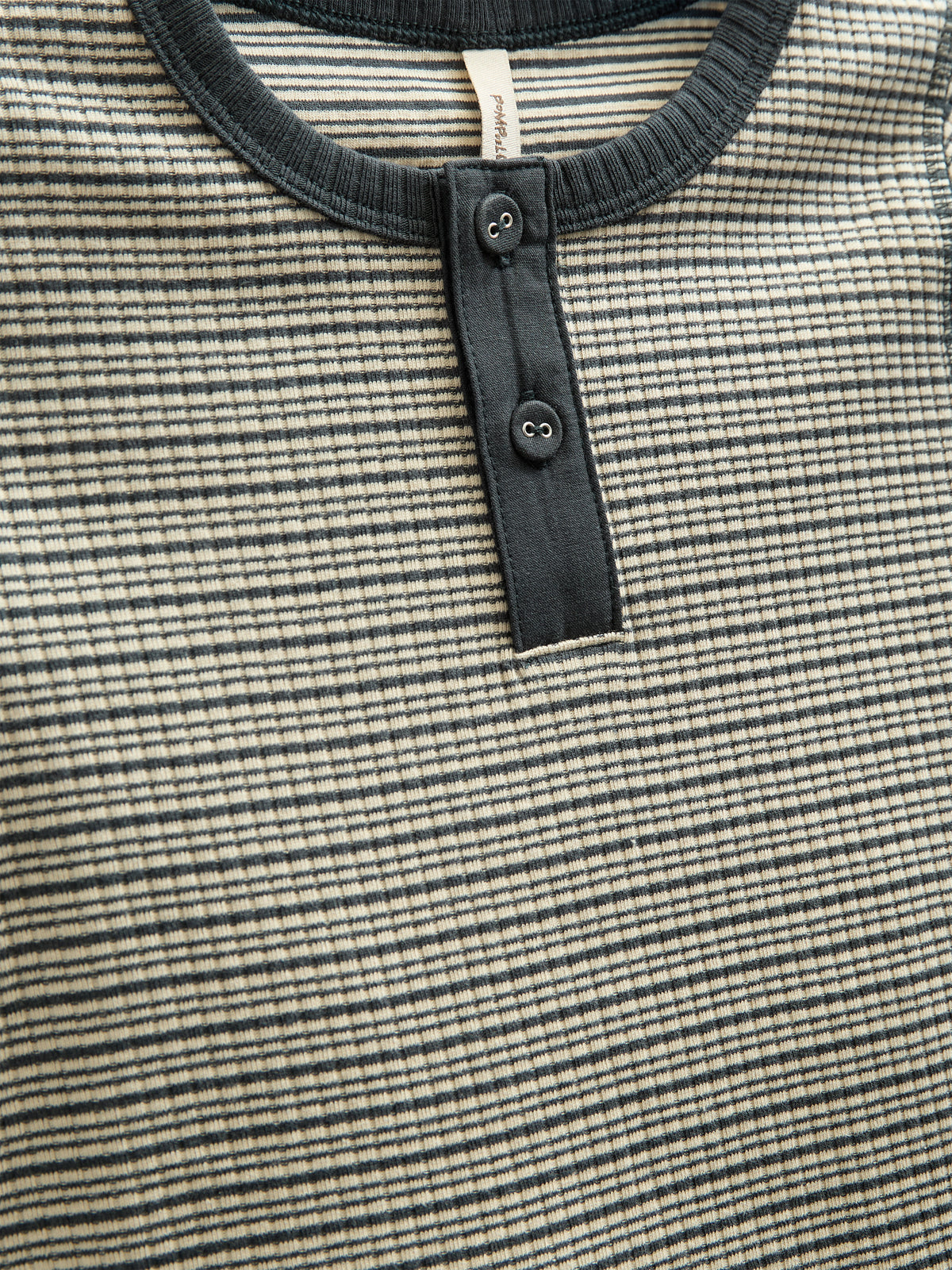Langærmet T-shirt i Bomuldsrib - Kids - Forest Green Stripe | 100562 Manson