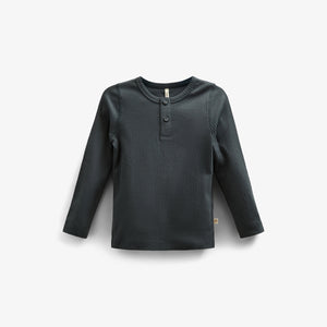 Langærmet T-shirt i Bomuldsrib - Tween - Forest Green | 100567 Manson