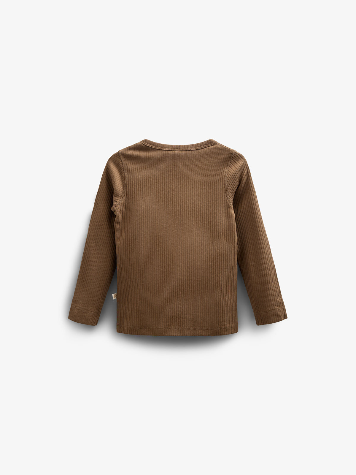 Langærmet T-shirt i Bomuldsrib - Tween - Coffee | 100569 Manson