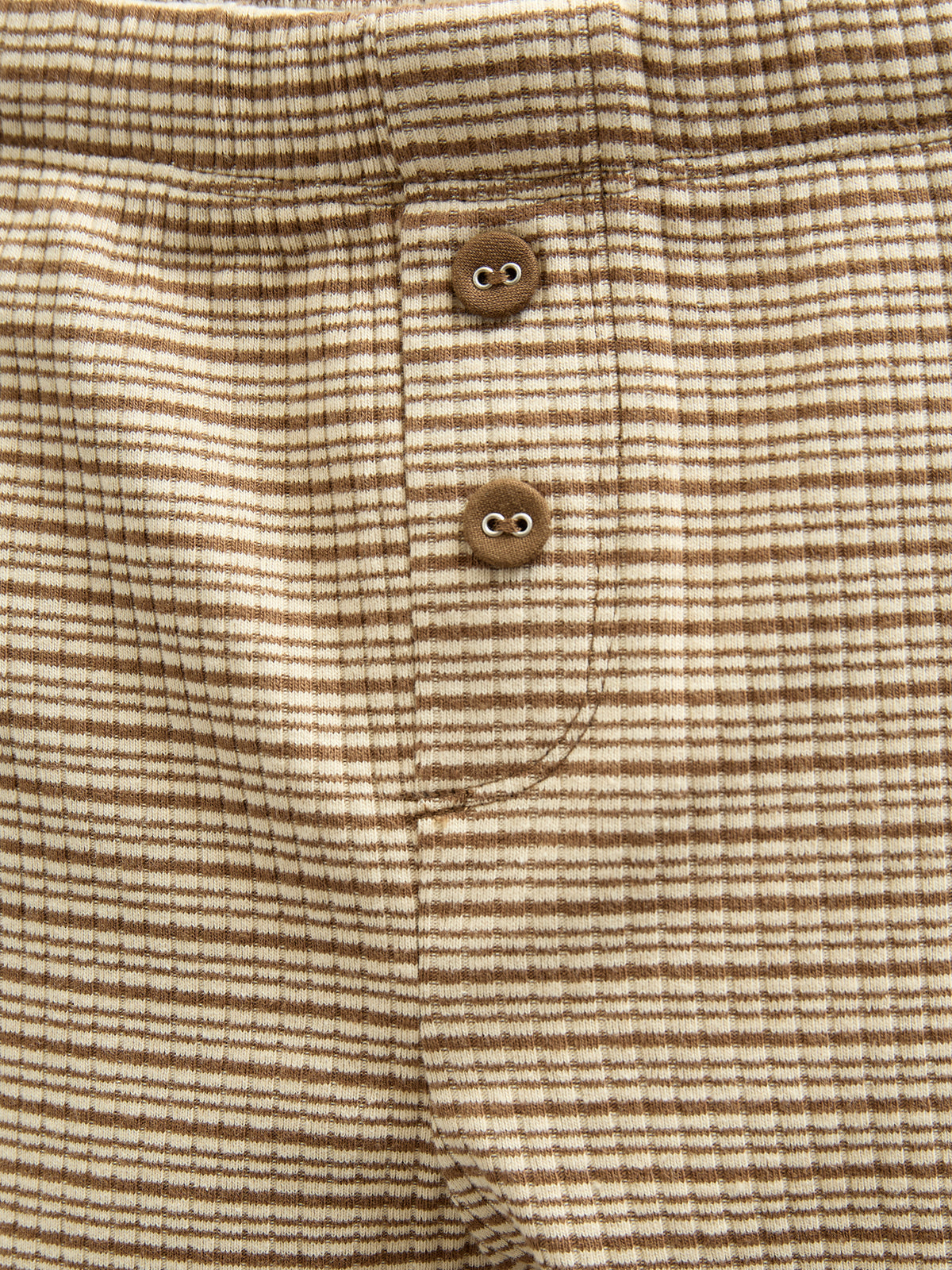 Rib-Bukser i Bomuld - Kids - Coffee Stripe | 100571 Manson