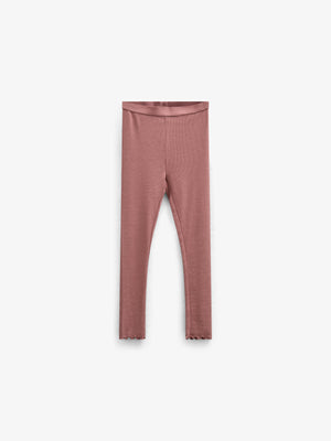 Rib-leggings i Modal - Kids - Old Rose | 100586 Mia
