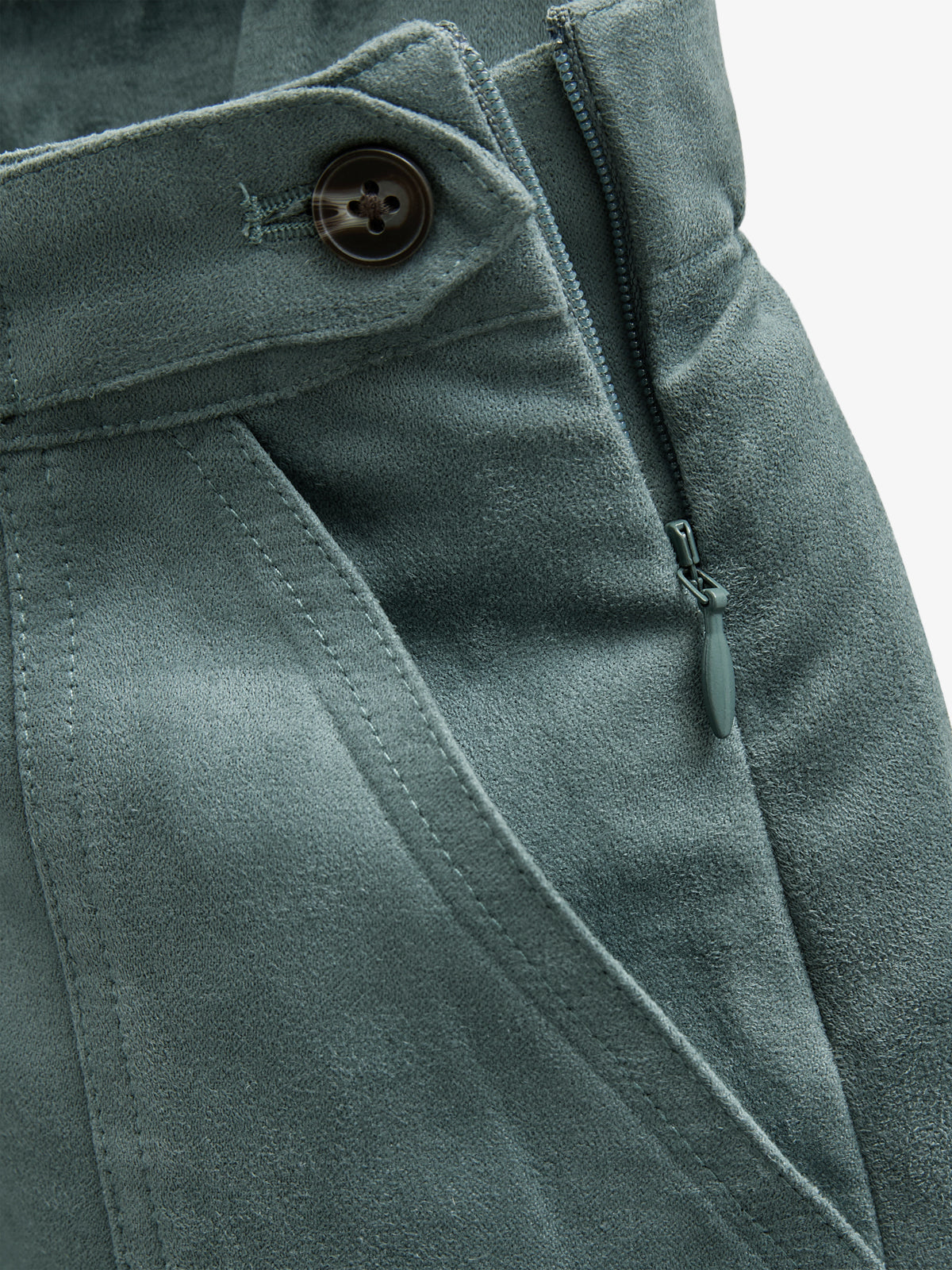 Nederdel i imiteret ruskind - Tween - Dark Green | 100595 Selene