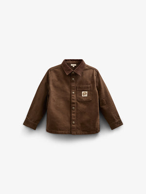 Overshirt i Twill - Kids - Chocolate | 100610 Carter