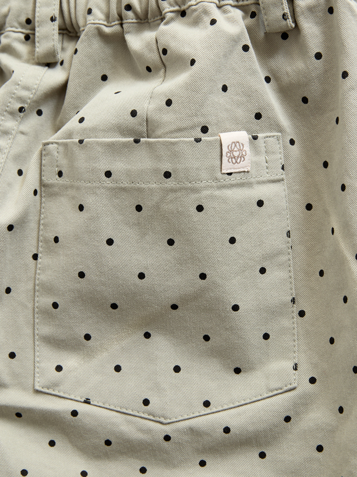 Twill-Bukser med prikker - Kids - Dusty Green | 100616 Iris