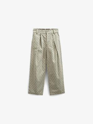 Twill-Bukser med prikker - Tween - Dusty Green | 100617 Iris