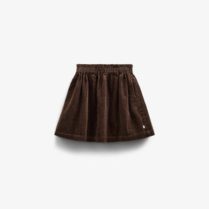 Blød nederdel i Fløjl - Kids - Chocolate | 100624 Margot