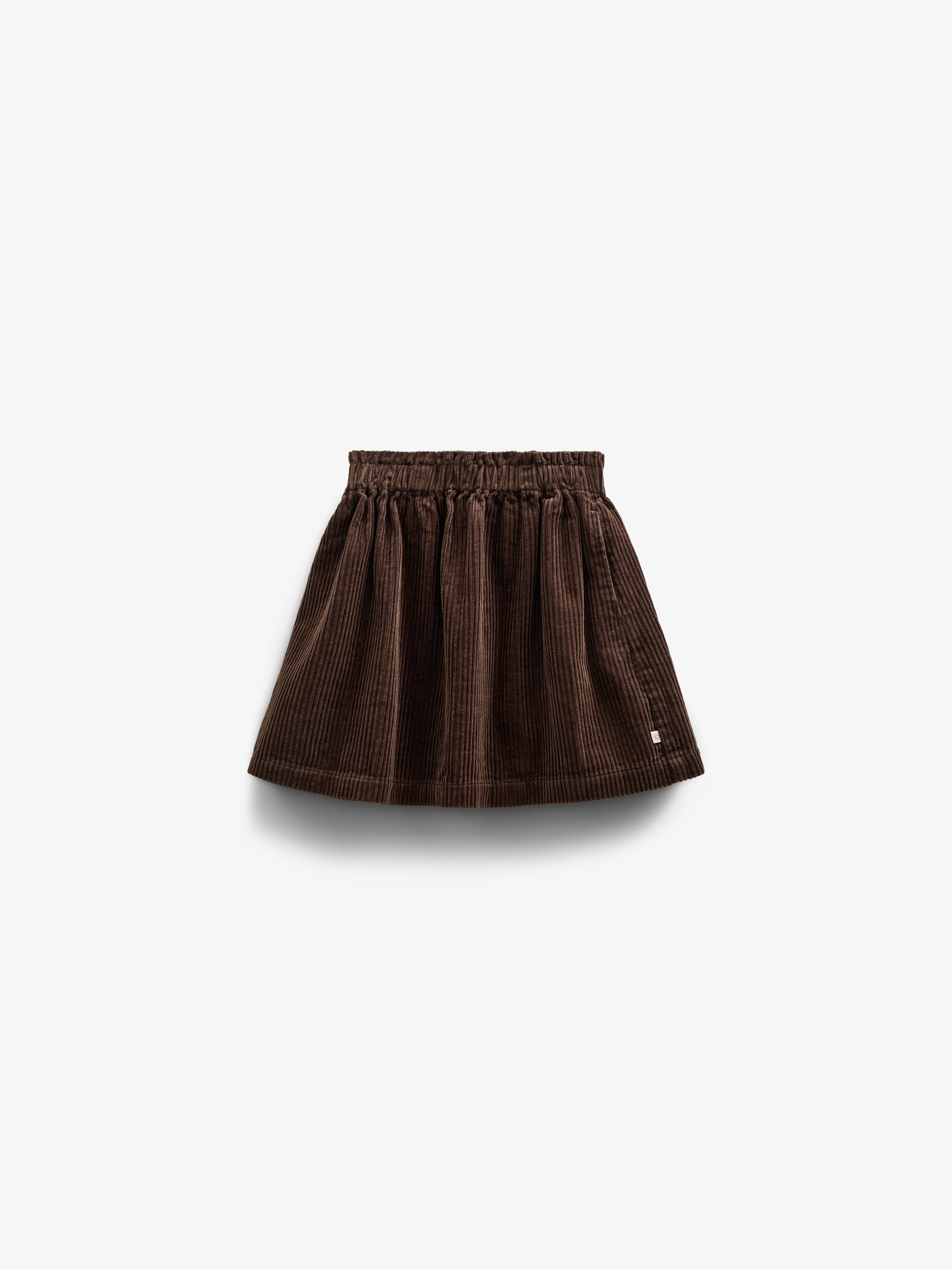 Blød nederdel i Fløjl - Kids - Chocolate | 100624 Margot
