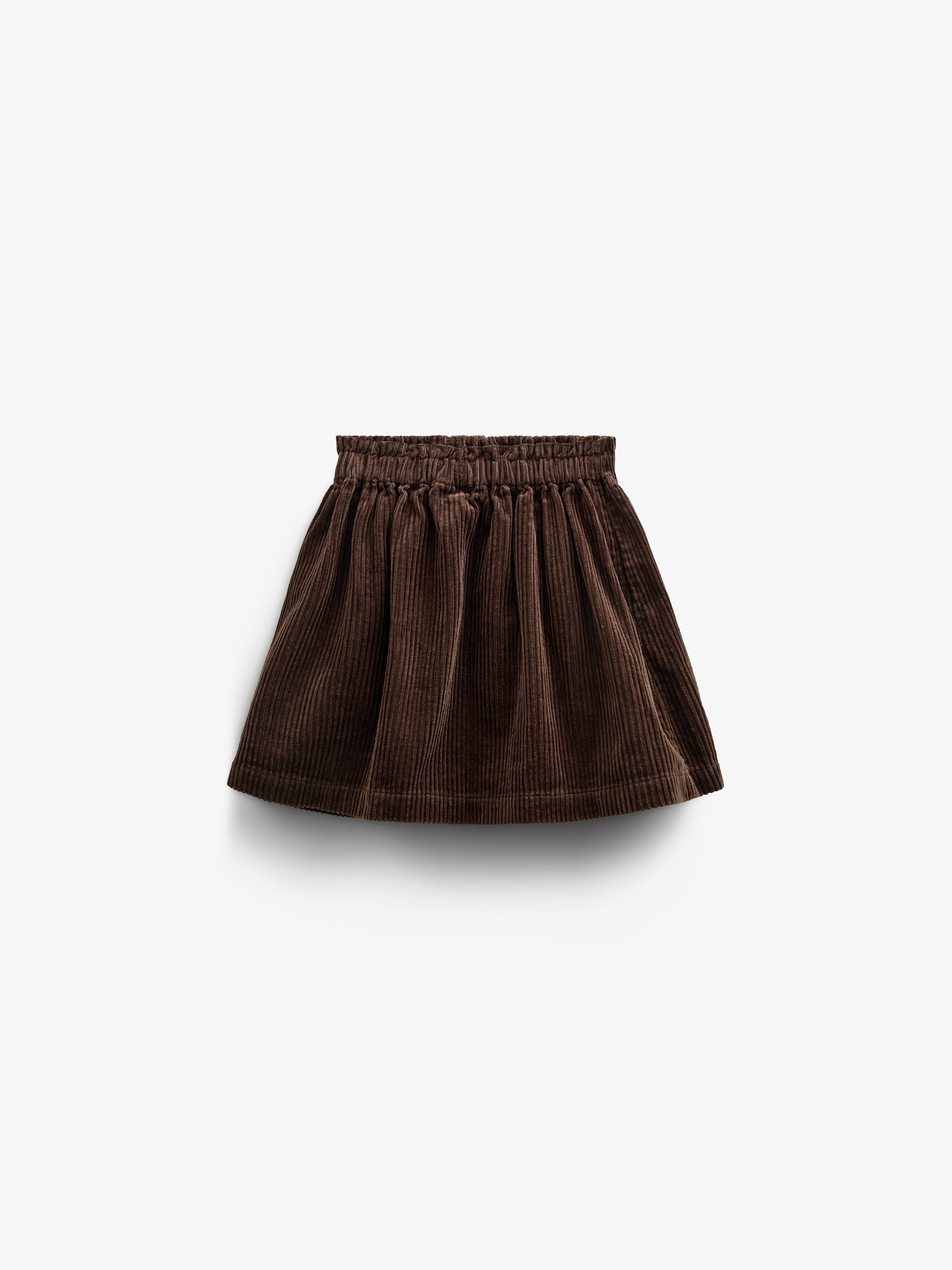 Blød nederdel i Fløjl - Kids - Chocolate | 100624 Margot