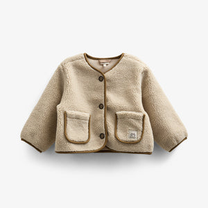 Teddyjakke med knapper - Kids - Nature | 100626 Mayfield