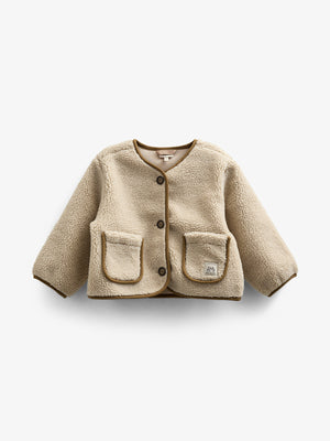 Teddyjakke med knapper - Kids - Nature | 100626 Mayfield