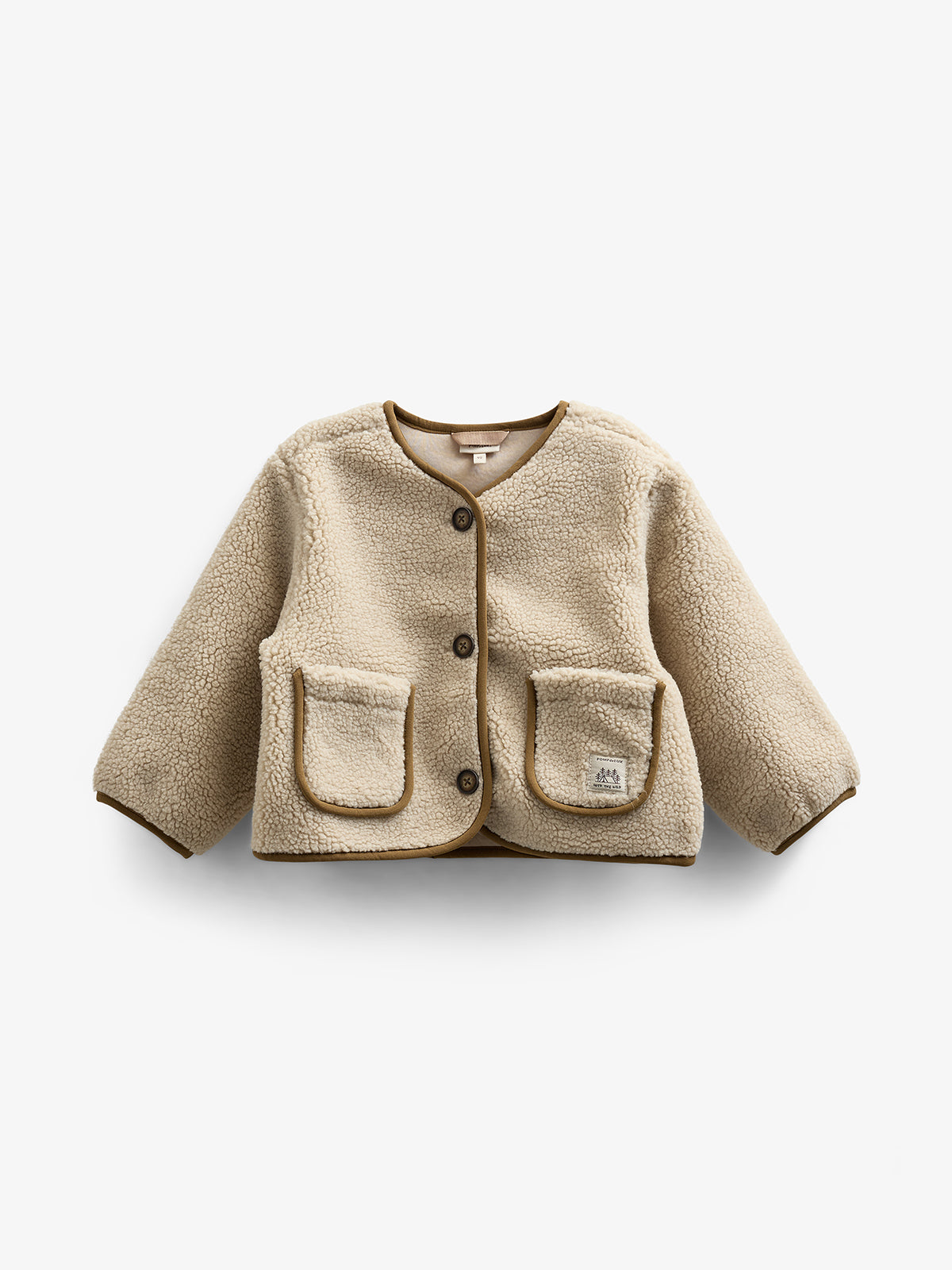 Teddyjakke med knapper - Kids - Nature | 100626 Mayfield