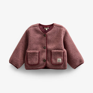 Teddyjakke med knapper - Kids - Old Rose | 100628 Mayfield