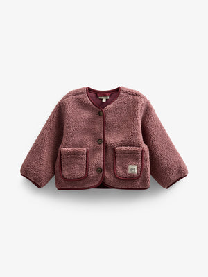 Teddyjakke med knapper - Kids - Old Rose | 100628 Mayfield