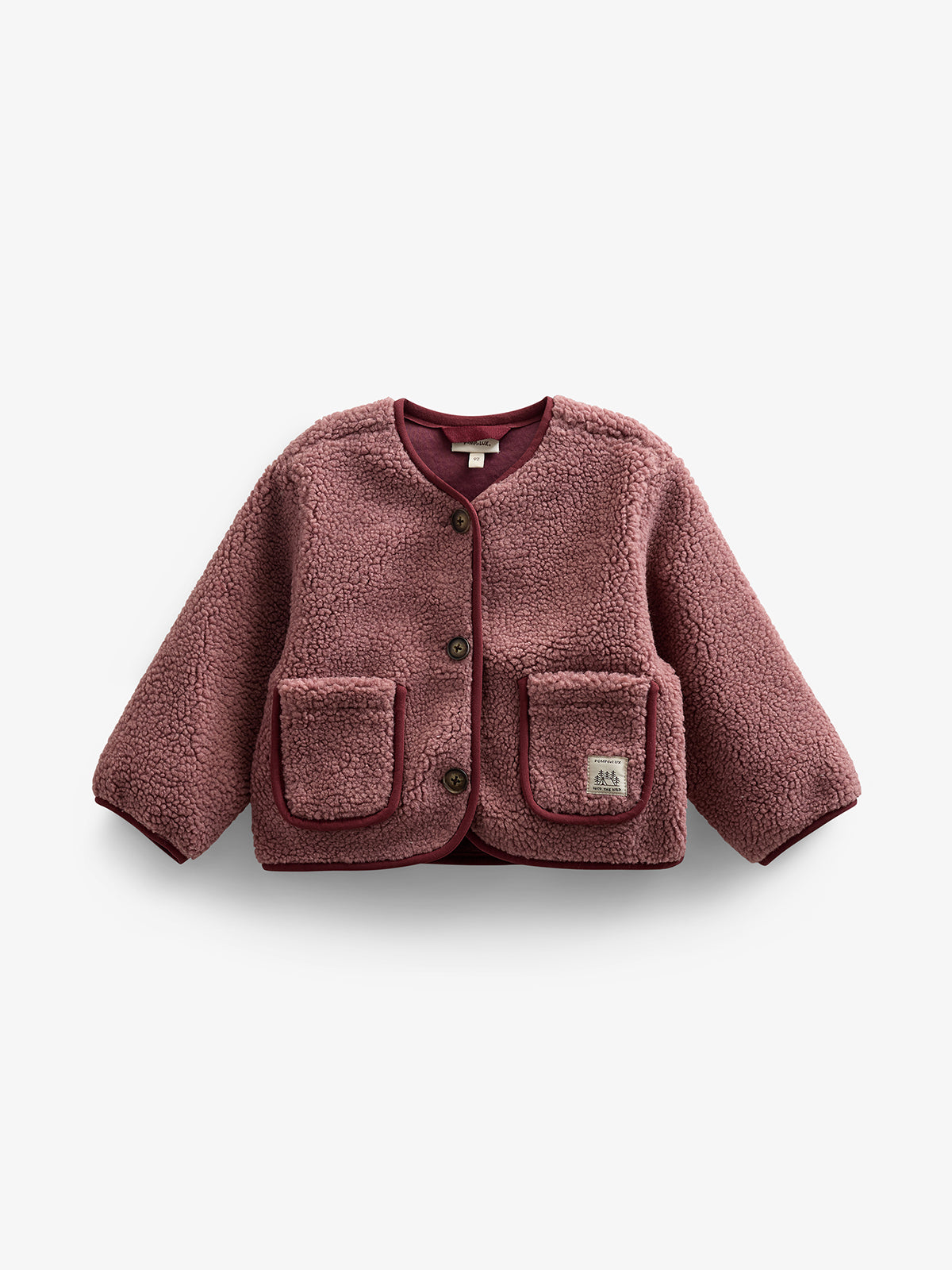 Teddyjakke med knapper - Kids - Old Rose | 100628 Mayfield
