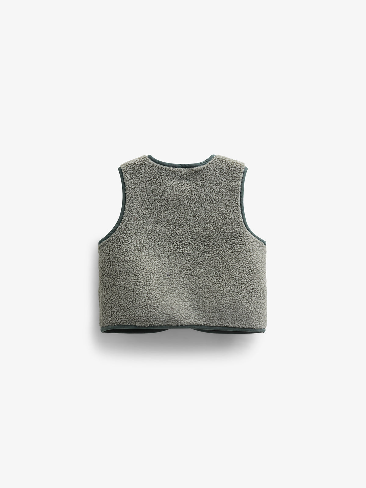 Teddyvest med knapper - Kids - Dusty Green | 100630 Mayfield