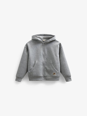 Scuba Hættetrøje med lynlås - Tween - Grey Melange | 100641 Liam