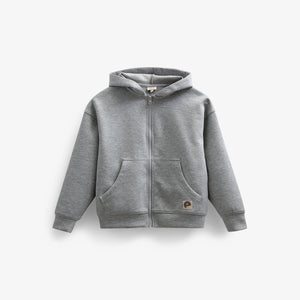 Scuba Hættetrøje med lynlås - Tween - Grey Melange | 100641 Liam