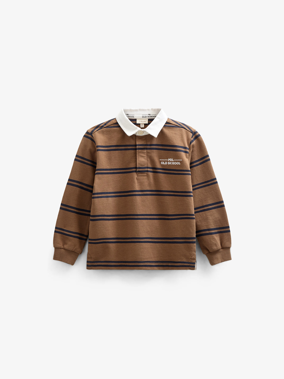 Polo sweatshirt - Kids - Coffee / Navy | 100644 Grant