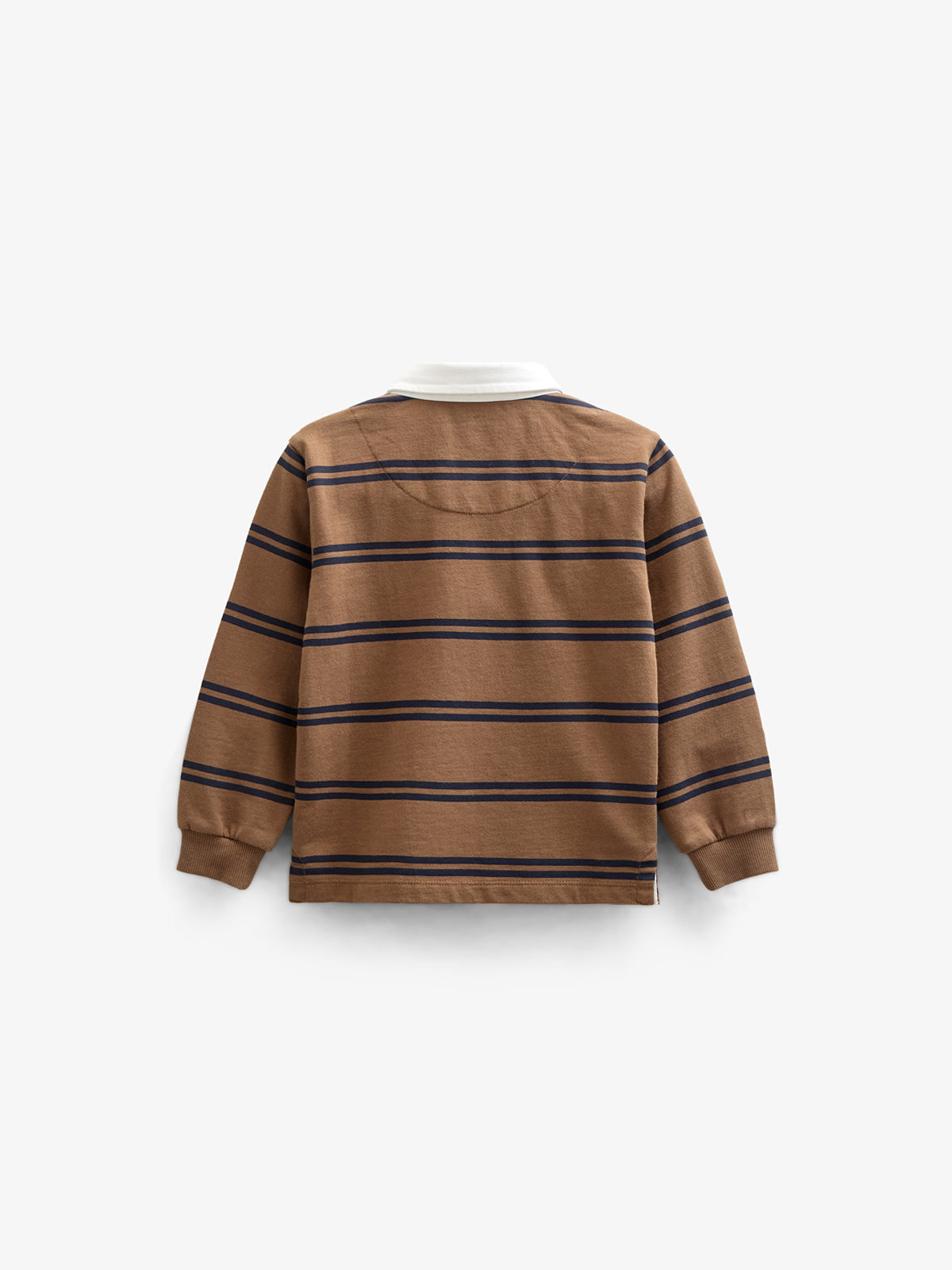 Polo sweatshirt - Kids - Coffee / Navy | 100644 Grant