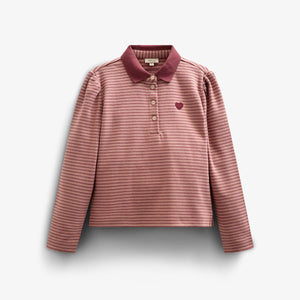 Stribet polo - Tween - Rose Stripe | 100646 Elise