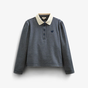 Stribet polo - Tween - Navy Stripe | 100647 Elise