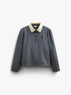 Stribet polo - Tween - Navy Stripe | 100647 Elise