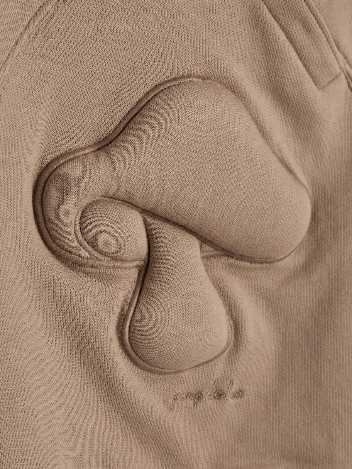 Sweat-sæt med puf-applikation - Little - Dark Beige