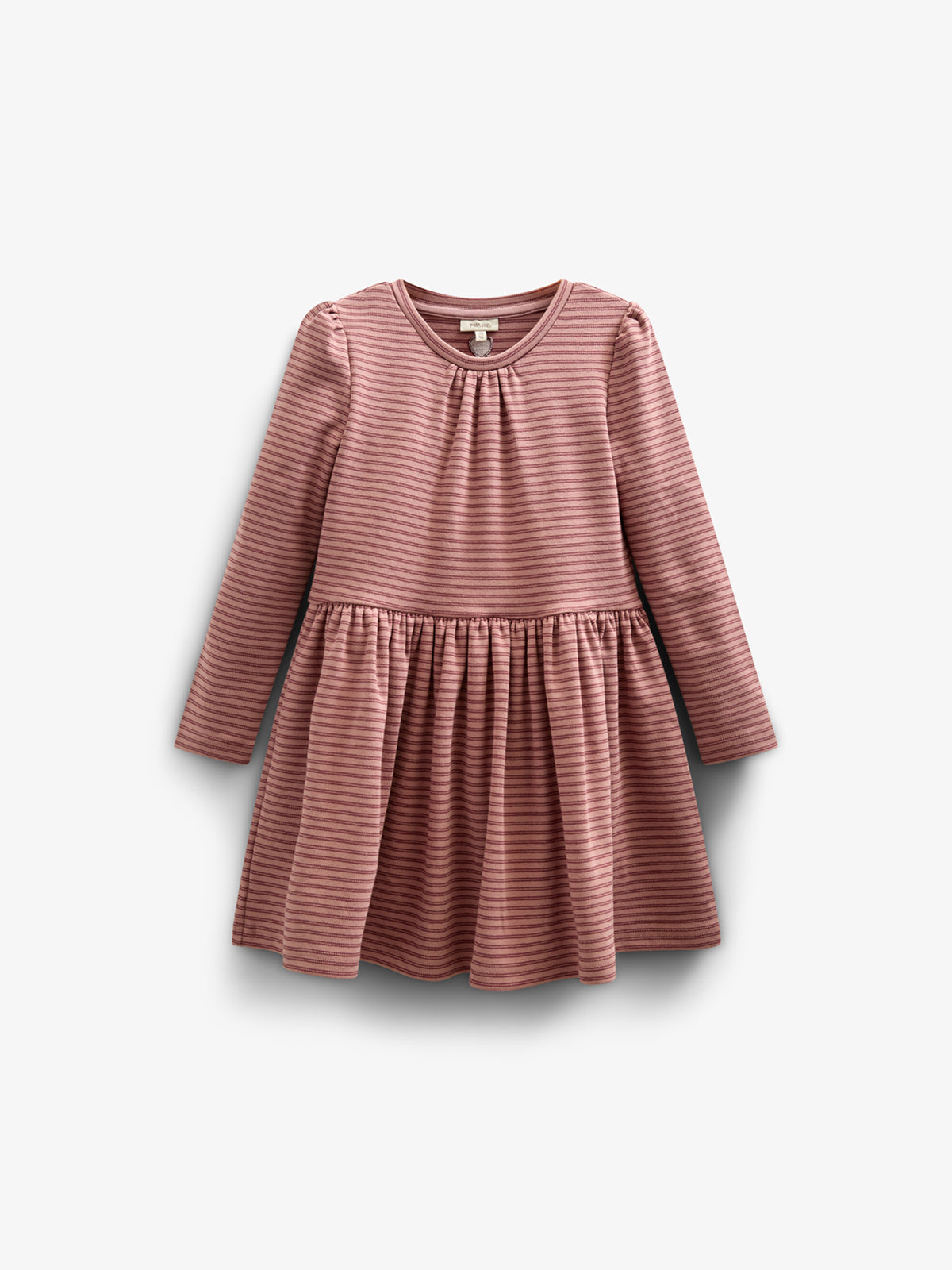 Stribet Jersey Kjole - Kids - Rose Stripe | 100650 Elise