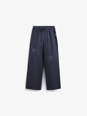 Bukser i Printet Crepe-viscose - Tween - Navy | 100660 Ana