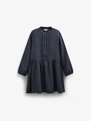 Kjole i Printet Crepe-viscose - All - Navy | 100662 Ana