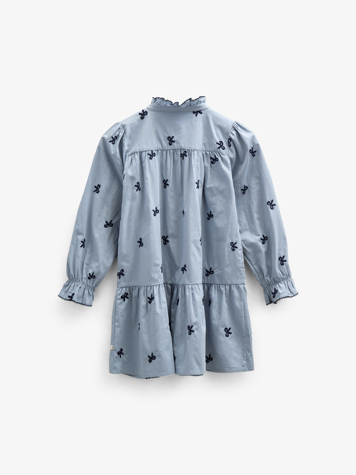 Poplin-Kjole med broderi - Kids - Blue | 100679 Adison
