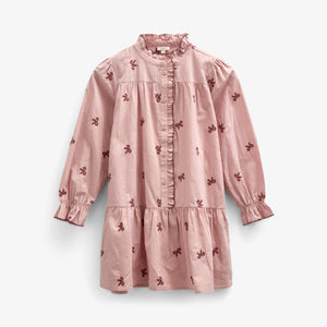 Poplin-kjole med broderi - Tween - Rose | 100682 Adison